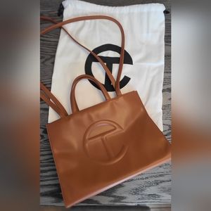 TELFAR Tan Medium Shopping Bag